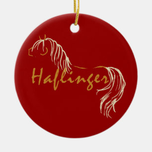 Haflinger Horse Ceramic Tree Decoration