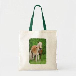 Haflinger Horse Cute Baby Foal Kiss Mum Pony Photo Tote Bag