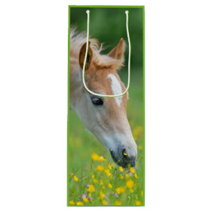 Haflinger horse cute foal wine gift bag
