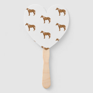 Haflinger Horse Equestrian Painting Animals Lovers Hand Fan