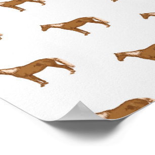 Haflinger Horse Equestrian Painting Animals Lovers Poster