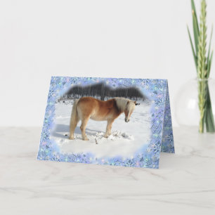 Haflinger Horse Holiday Greeting Card