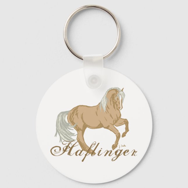 Haflinger Horse Key Ring (Front)