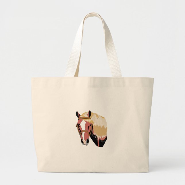 Haflinger Horse Large Tote Bag (Front)