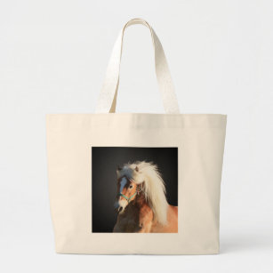 Haflinger Horse Large Tote Bag