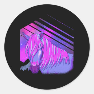 Haflinger Horse Owner modern Gift Idea Classic Round Sticker