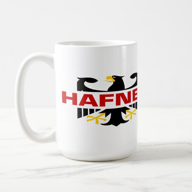 Hafner Surname Coffee Mug (Left)