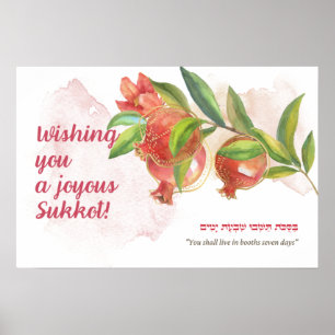Hag Sukkot Sameach - Torah Quote Poster