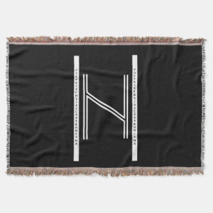 Hagalaz BW Throw Blanket