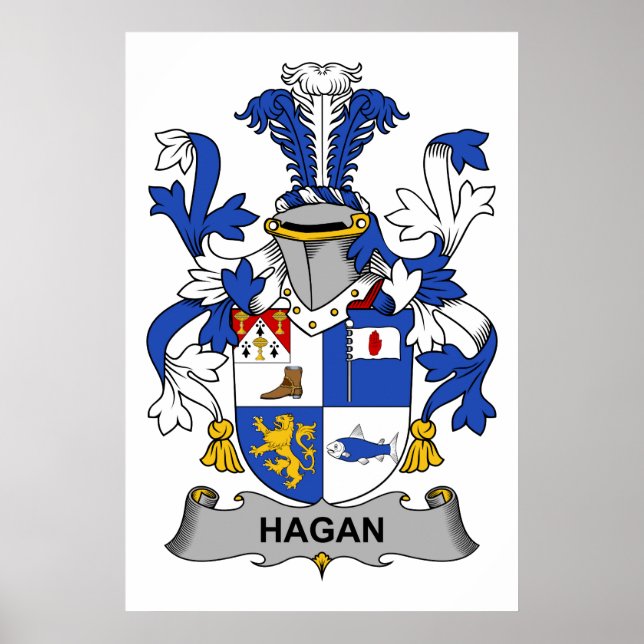 Hagan Family Crest Poster (Front)