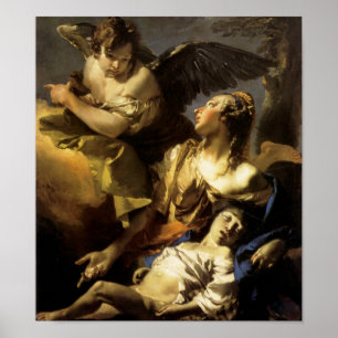 Hagar and Ismael in the Wilderness Poster