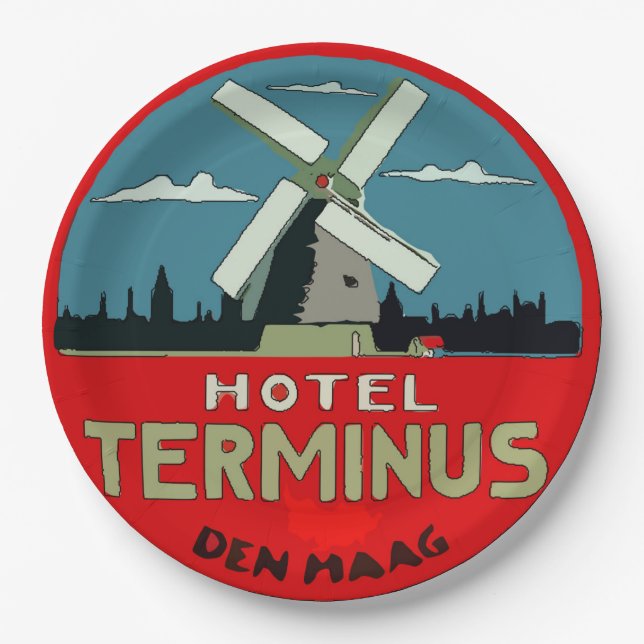 Hage Hotel,  Paper Plates (Front)