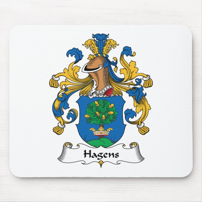 Hagens Family Crest Mouse Mat (Front)