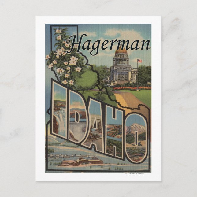 Hagerman, Idaho - Large Letter Scenes Postcard (Front)