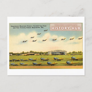 Hagerstown Airport Historic Reprint Postcard