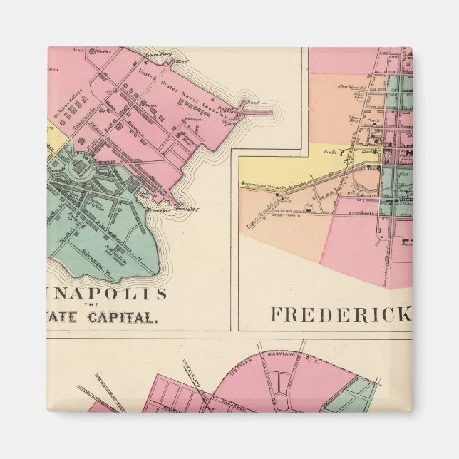 Hagerstown, Annapolis, Frederick City Magnet (Front)