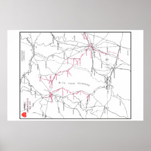 Hagerstown & Frederick Railway System Map (c 1923) Poster