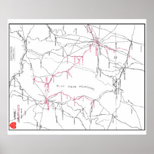 Hagerstown & Frederick Railway System Map (c 1923) Poster