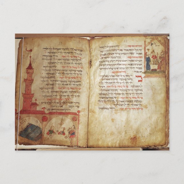 Haggadah for the Eve of Passover Postcard (Front)