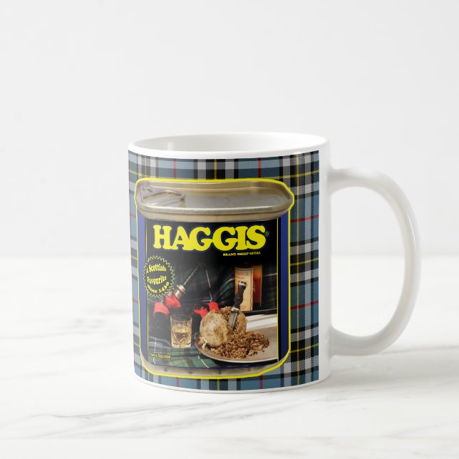 Haggis Brand Sheep Offal Tartan Mug (Right)