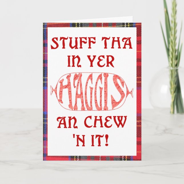 Haggis Funny Birthday card (Front)