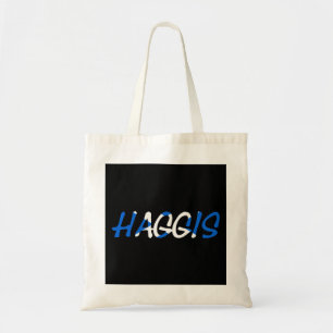 Haggis overlaid on Scottish flag btcnt Tote Bag