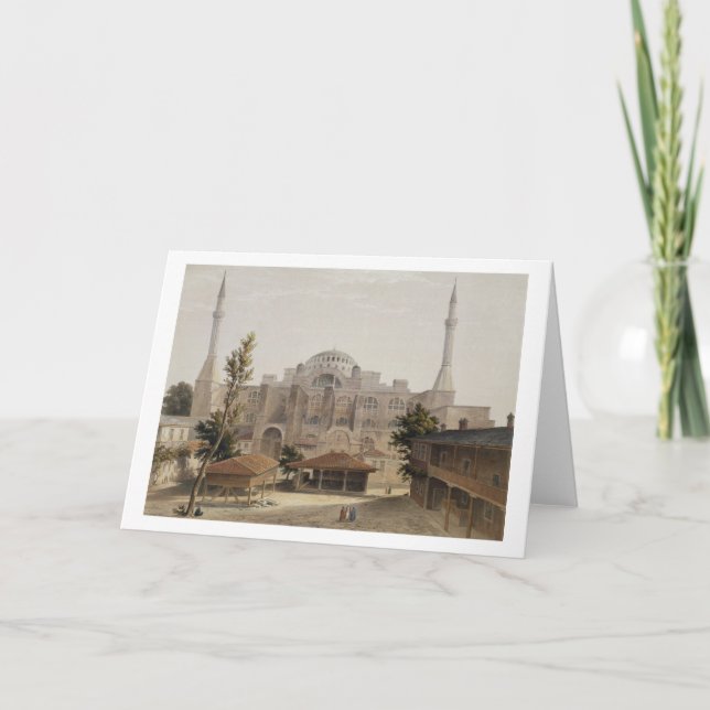 Haghia Sophia, Constantinople, pub. 1852 (color l Holiday Card (Front)