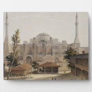 Haghia Sophia, Constantinople, pub. 1852 (colour l Plaque