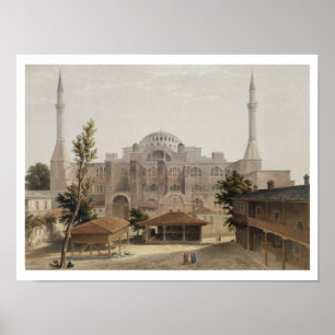 Haghia Sophia, Constantinople, pub. 1852 (colour l Poster