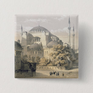 Haghia Sophia, plate 19: exterior view of the mosq 15 Cm Square Badge