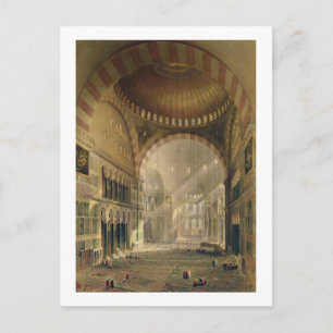 Haghia Sophia, plate 24: interior of the central d Postcard