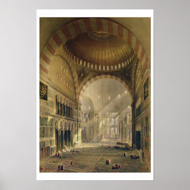 Haghia Sophia, plate 24: interior of the central d Poster (Front)