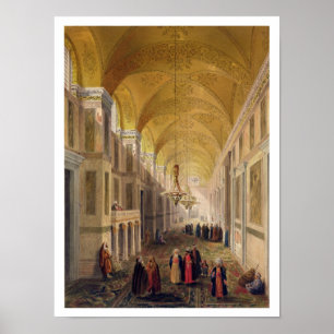 Haghia Sophia, plate 2: the narthex, engraved by L Poster