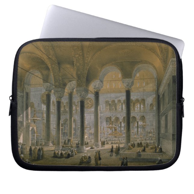Haghia Sophia, plate 6: the north nave, engraved b Laptop Sleeve (Front)