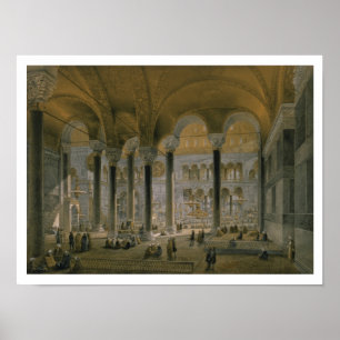 Haghia Sophia, plate 6: the north nave, engraved b Poster