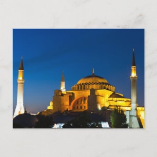 Hagia Sophia at twilight Postcard