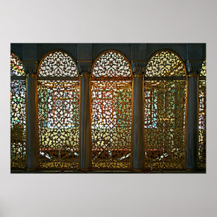 Hagia Sophia. Fragment of interior. Design. Poster