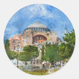 Hagia Sophia in Sultanahmet, Istanbul Classic Round Sticker