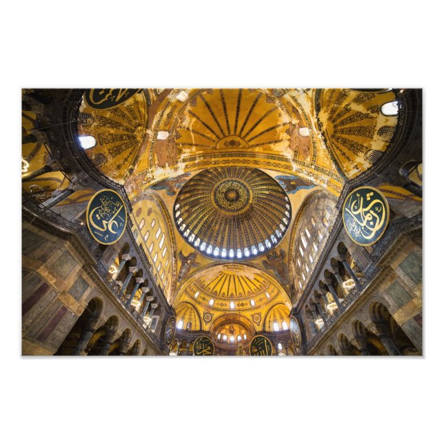 Hagia Sophia Interior in Istanbul Photo Print (Front)