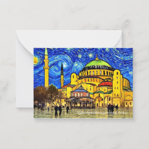 Hagia Sophia Mosque on an Eid Mubarak Card