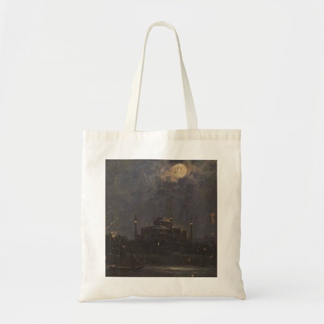 Hagia Sophia or Blue Mosque Istanbul Painting Tote Bag (Front)