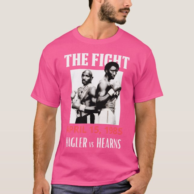 Hagler Vs Hearns Original Aesthetic Tribute T-Shirt (Front)
