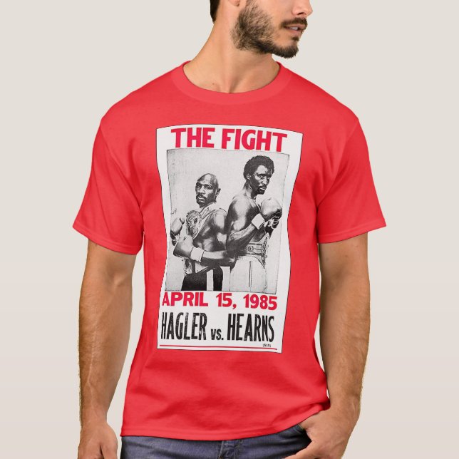 Hagler vs Hearnshe Fight T-Shirt (Front)
