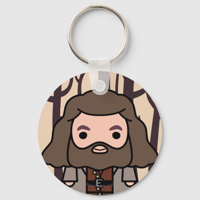 Hagrid Cartoon Character Art Key Ring (Front)
