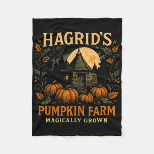 Hagrids Pumpkin Farm Spooky Season Halloween Fun  Fleece Blanket