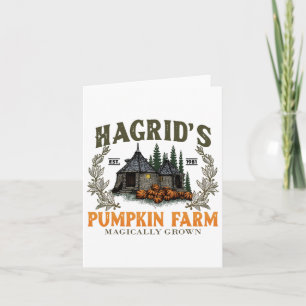 Hagrids Pumpkins Farm Grown Halloween Witch Spooky Card