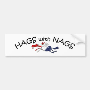 Hags with Nags Patriotic Bumper Sticker