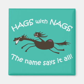 Hags with Nags Vintage design magnet