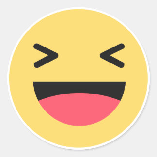 HaHa reaction Classic Round Sticker