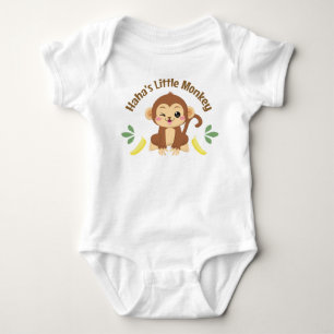 Haha's Little Monkey Baby Bodysuit